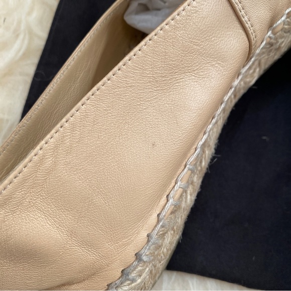 💯% AUTHENTIC Pre Loved Chanel Espadrilles Beige/black size 37 - Picture 8 of 11